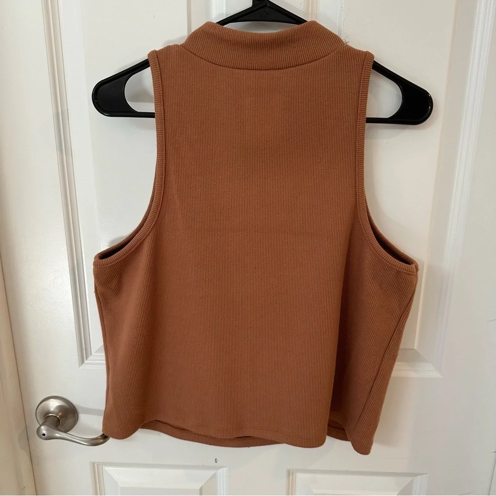 XXL Ribbed Rust Tank Top - Picture 6 of 8